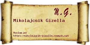 Mikolajcsik Gizella névjegykártya