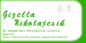 gizella mikolajcsik business card